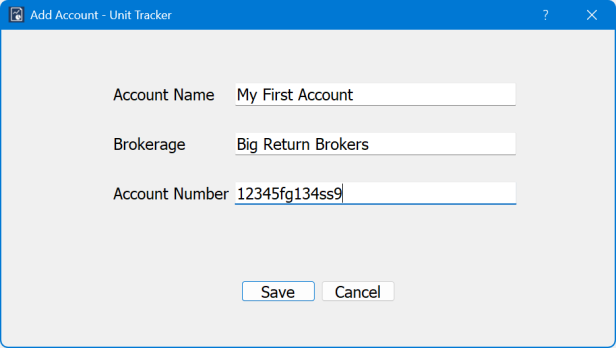 Add Account Dialog