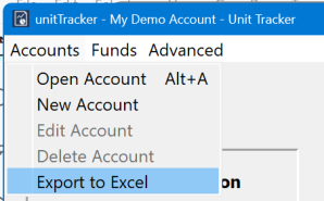 Export to Excel